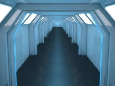 Sci Fi Corridor 3D model 57