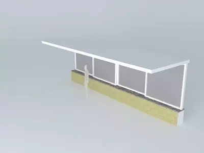 Corridor with windows Free 3D model