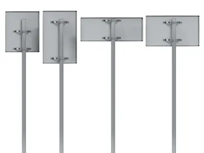 Information and indication signs set 2 3D model