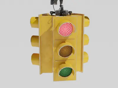 traffic light 3D model 8