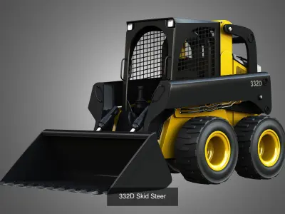 Skid Steer Vehicles 5 in 1 3D Model Pack