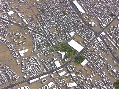 Buraydah Low-poly 3D model