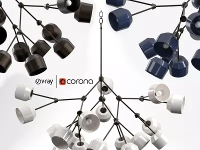 THE FORCHETTE 18 CHANDELIER 3D model