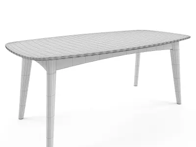 Oslo 180cm Oak Dining Table Low-poly 3D model