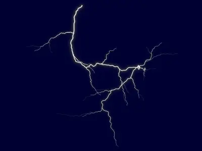 Realistic 3D Lightning CA-09 Low-poly 3D model