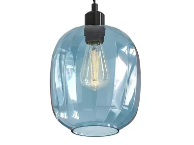 Fluted Glass Pendant 3D model