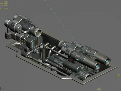 Spaceship - Ground Machine 01 3D model
