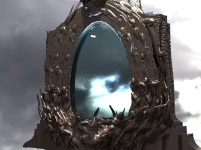 Witches Medieval Portal Doorway 5  3D model