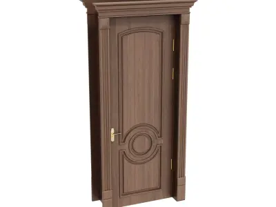 Wood door 3D model