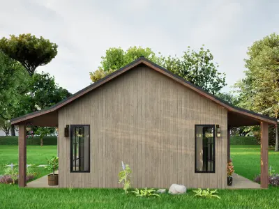 small barn house 3D model