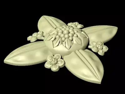Central decor ornament for furniture 3D model 1094