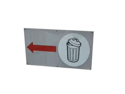 Urban City Sign Pack 4k Low Poly Environment Street Exit Warning Low-poly 3D model