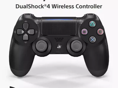 Sony Dualshock 4 Wireless Controller Low-poly 3D model
