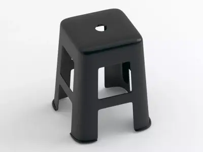 Hard Plastic Stool Collection  3D Model Pack
