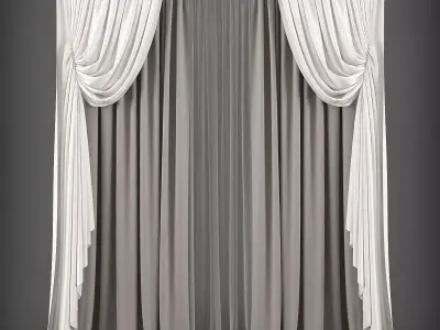 Curtain 3D model 281 Low-poly 3D model