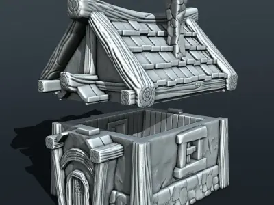 medieval house 3D print model