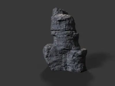 Rock Cliff Low-poly 3D model buy