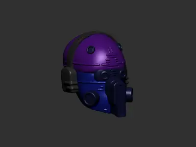 helmet high poly sculpt 3d printable  3D model 121