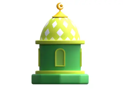 mosque dome Low-poly 3D model