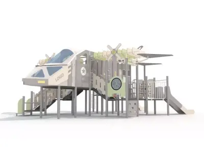 Large childrens playground  airplane 3D model 3D model