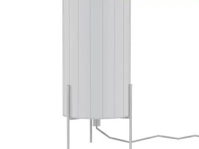 Kleine clear glass table lamp with metal base 3D model