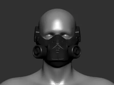 gas mask helmet 3d printable  3D model