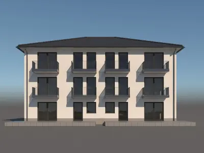 Apartment Building 001 3D model