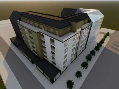 Multy-family residential building 3D model