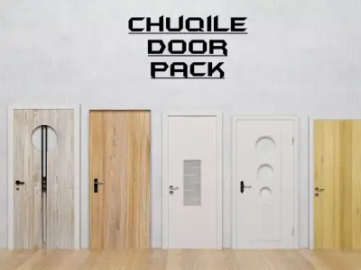 Door Pack Low-poly 3D model