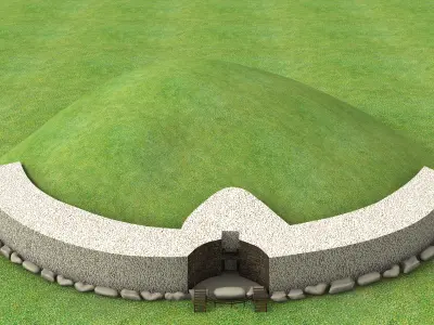 Newgrange ancient irish mound 3D model