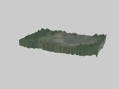 KINSHASA City  Low-poly 3D model