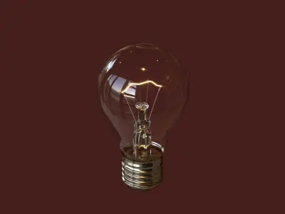 Light Bulb Low-poly 3D model