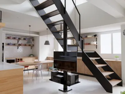Modern interior design 3D model
