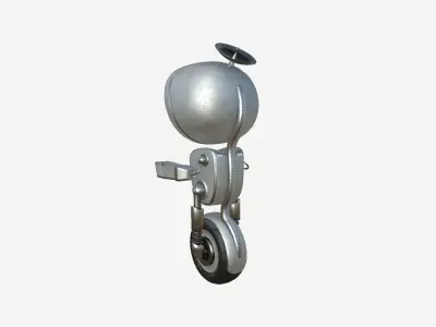 Wheel Robot H05 Steel - SciFi Character Design Low-poly 3D model