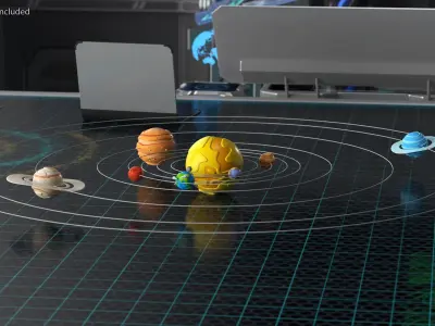  Cartoon Solar System 