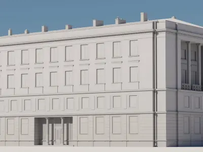 Eastern European Building 011 Low-poly 3D model