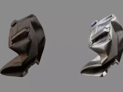 Crushed Paint Can Rectangular 04 3D model