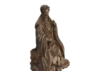 Deity Statue Sculpture11 3D model