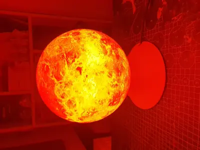 Planet Lamp -- Venus -- 3D Print Ready Night Light 3D print model