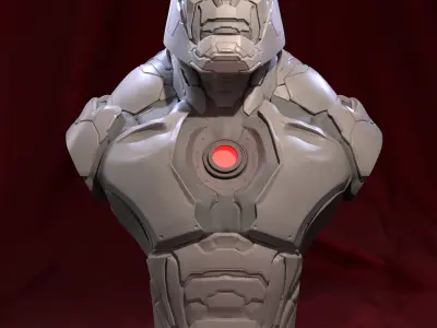 Darkseid Bust Mecha 3D print model