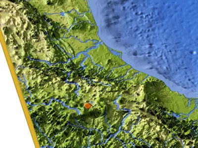 High resolution 3D relief map of Gulf of Mexico 3D model