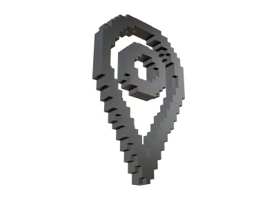 Voxel Map Tag v1 002 Low-poly 3D model