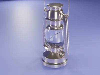 Lantern 3D model silver 3D model