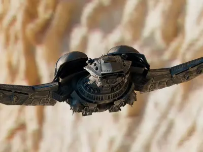 Bird of Prey Slayer Class Starship Original Concept Design 3D model