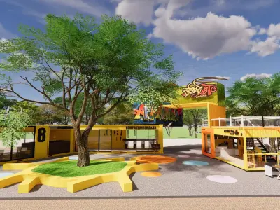 Container coffee shop-6 3D model