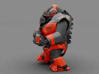 ALIEN TROOPER rigged - animated character 3D model