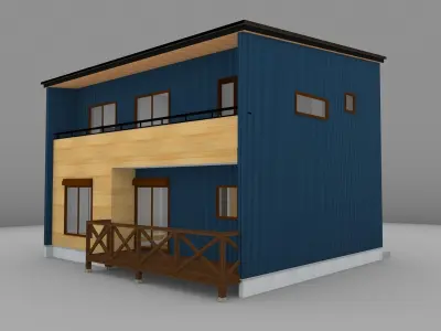 House model for background 26 Low-poly 3D model