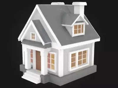cottage 3D model purchase