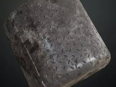 Rusty Full Metal Plate Industrial PBR Seamless Texture