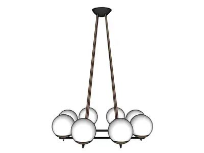Luglo 8 Globe Chandelier by Lumfardo 3D model